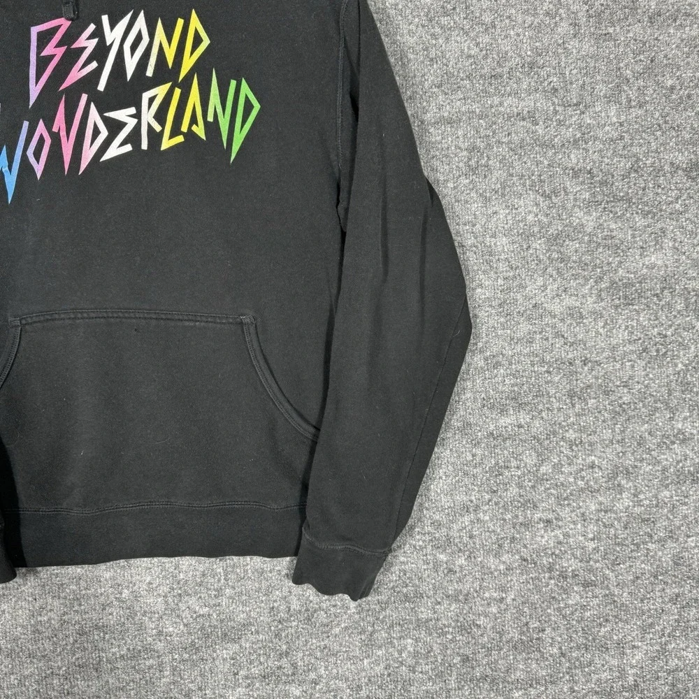 Beyond Wonderland Hoodie Womens Small Black Rainbow Dance Insomniac Sweater Rave - Picture 6 of 10